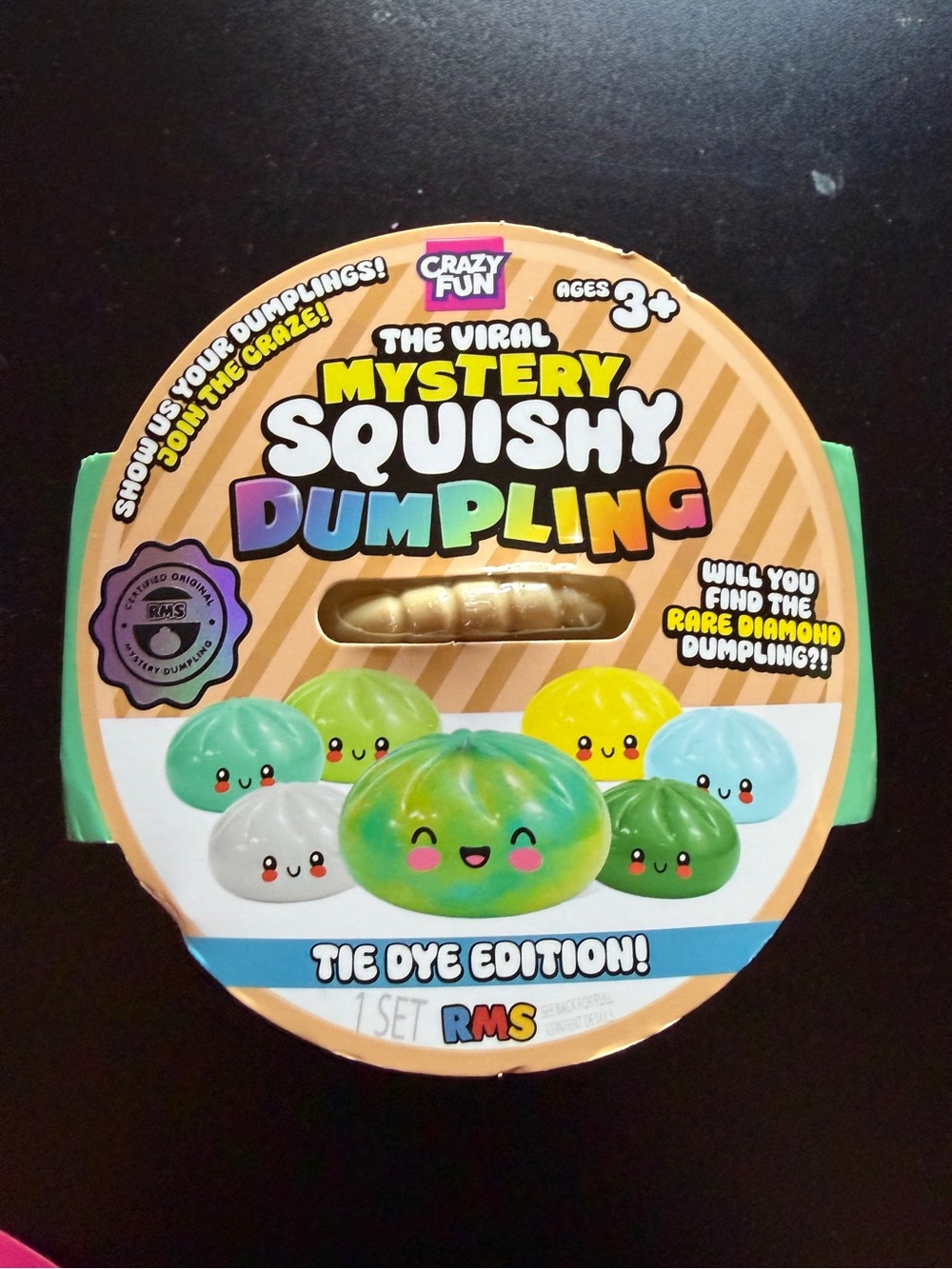 New Viral Mystery Dumpling Tie Dye Edition Crazy Fun RMS Squishy Sealed
